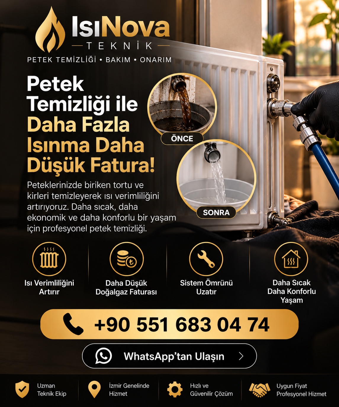 IsıNova Teknik petek temizliği